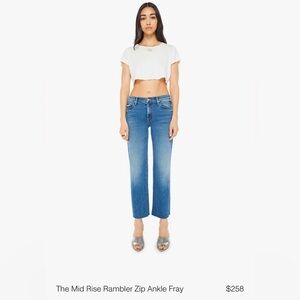 NWT Mother The Rambler Ankle Fray Jeans